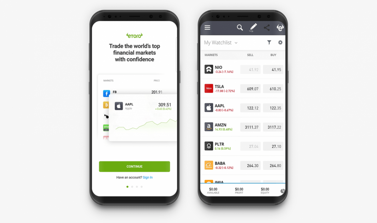 Etoro mobile app