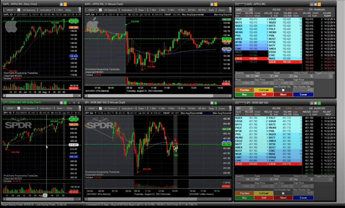 Tradezero chart