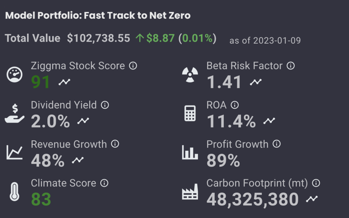 Portfolio dashboard with cs