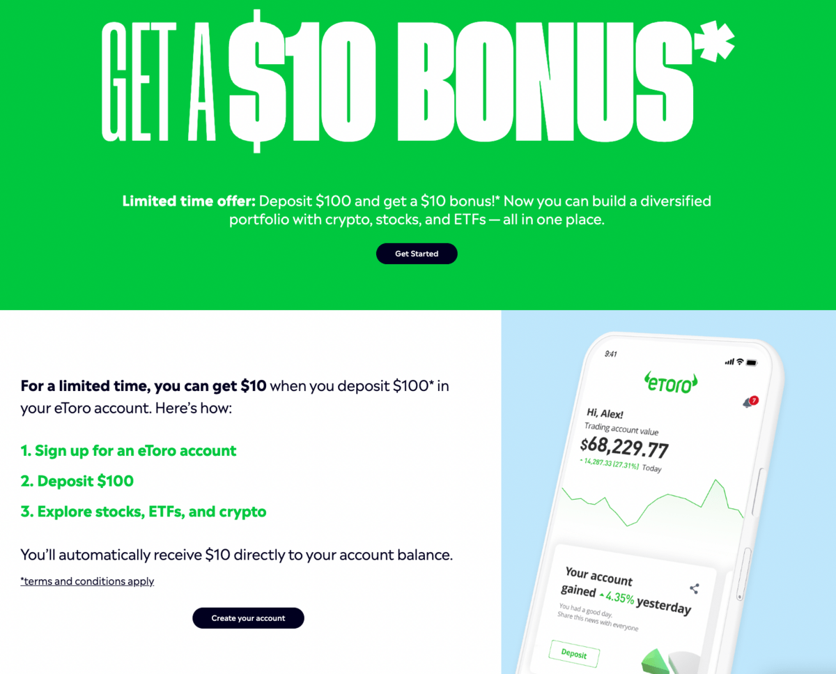 Etoro bonus