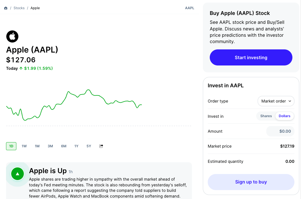 Public invest stocks