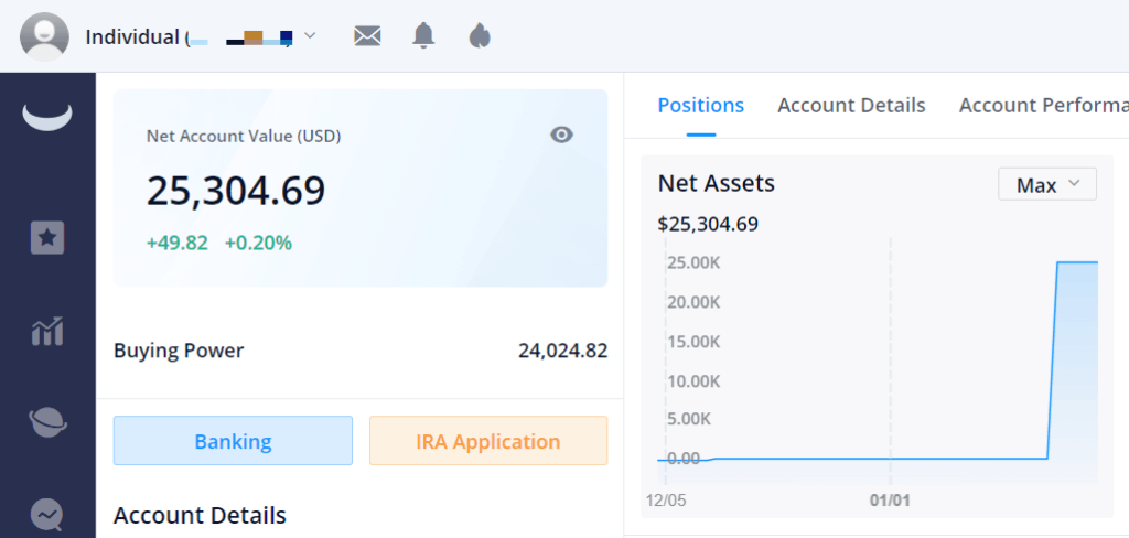 webull dashboard