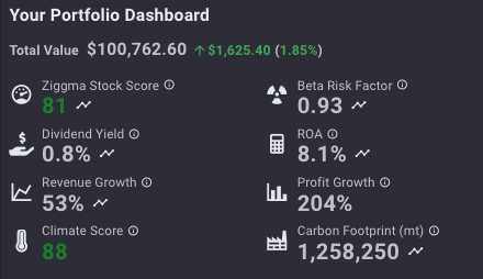 Ziggma portfolio tracker