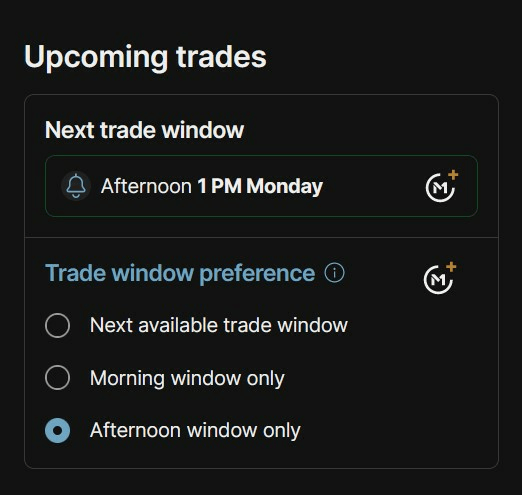 M1 trade window