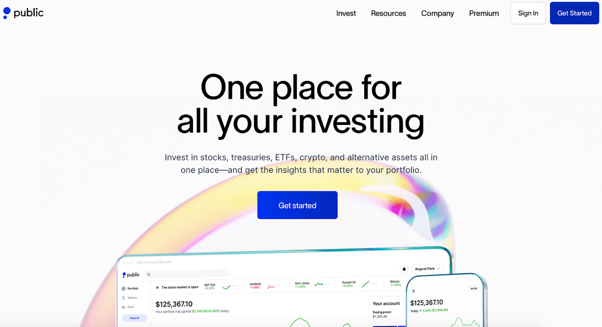 Public investing platform