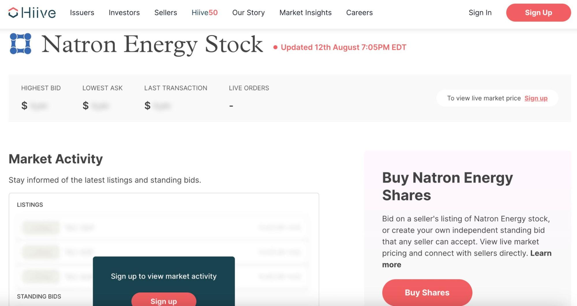 Natron Energy Stock