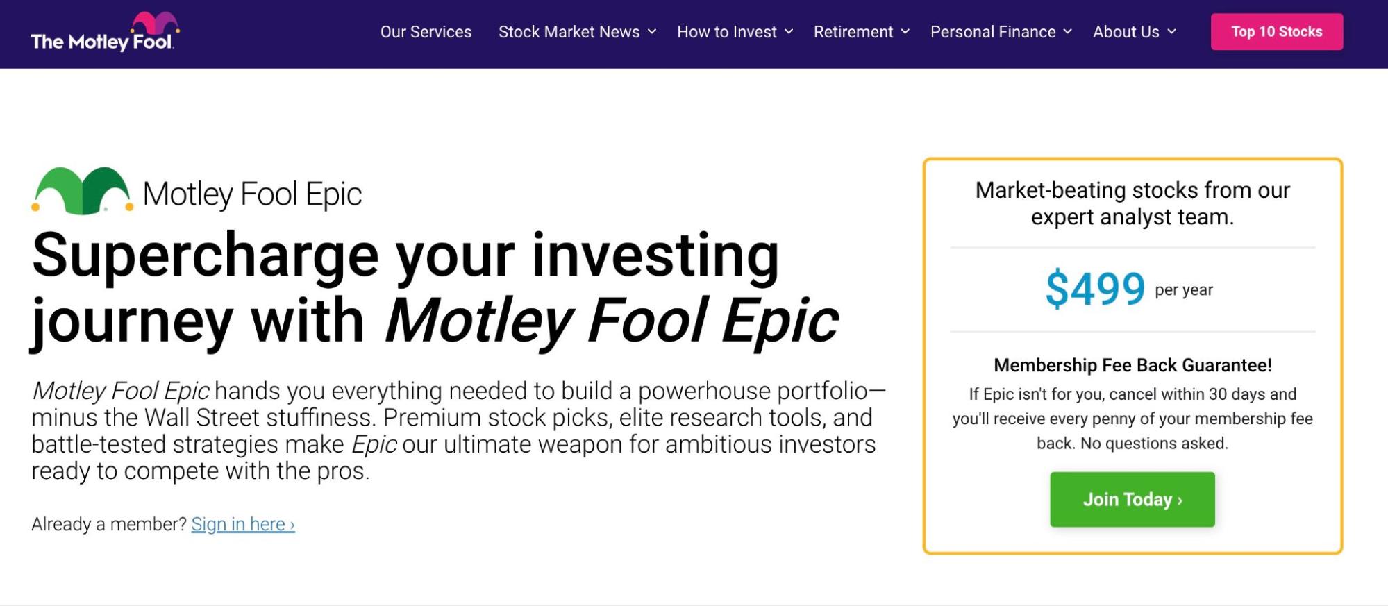 Motley Fool Epic