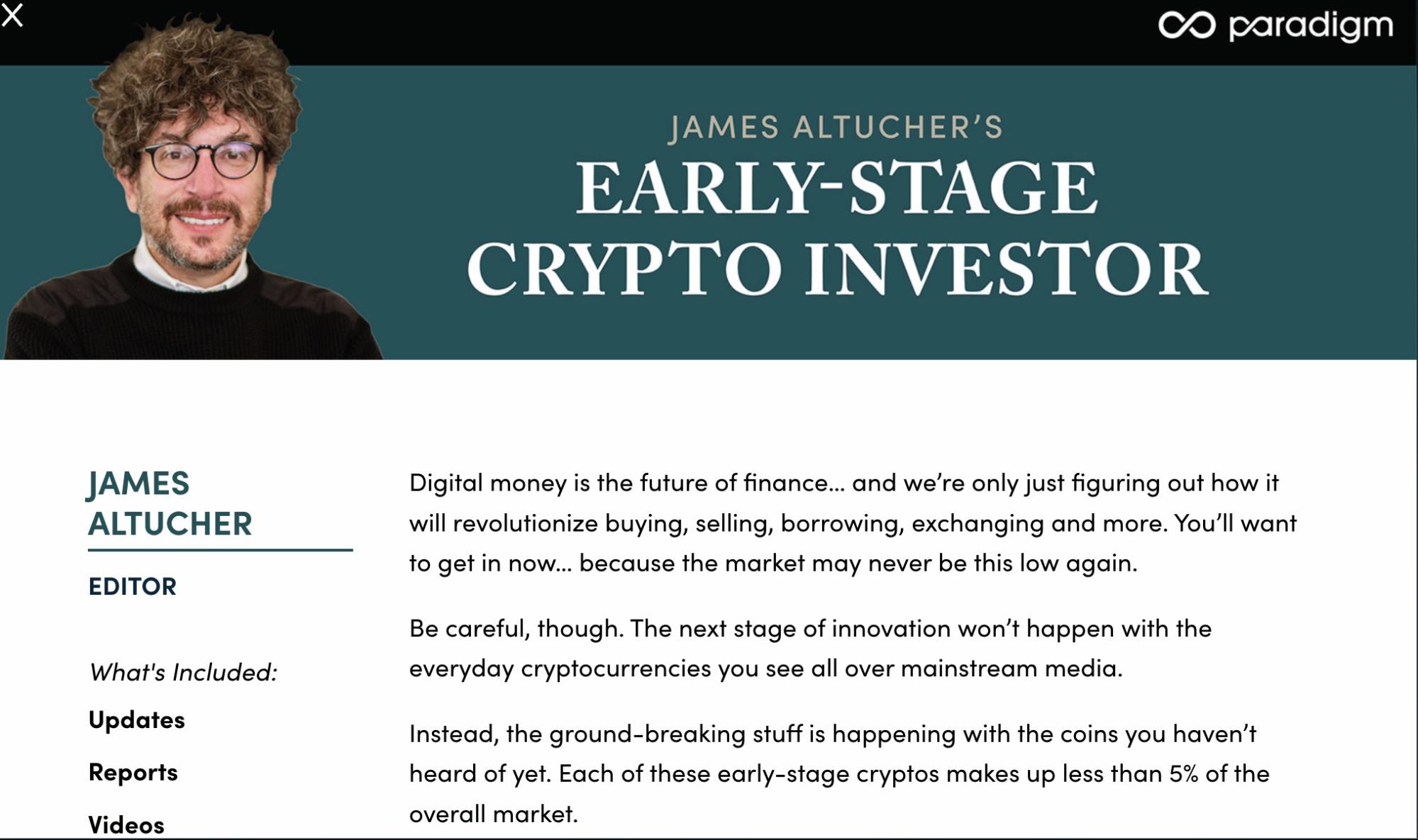Early Stage Crypto Investor