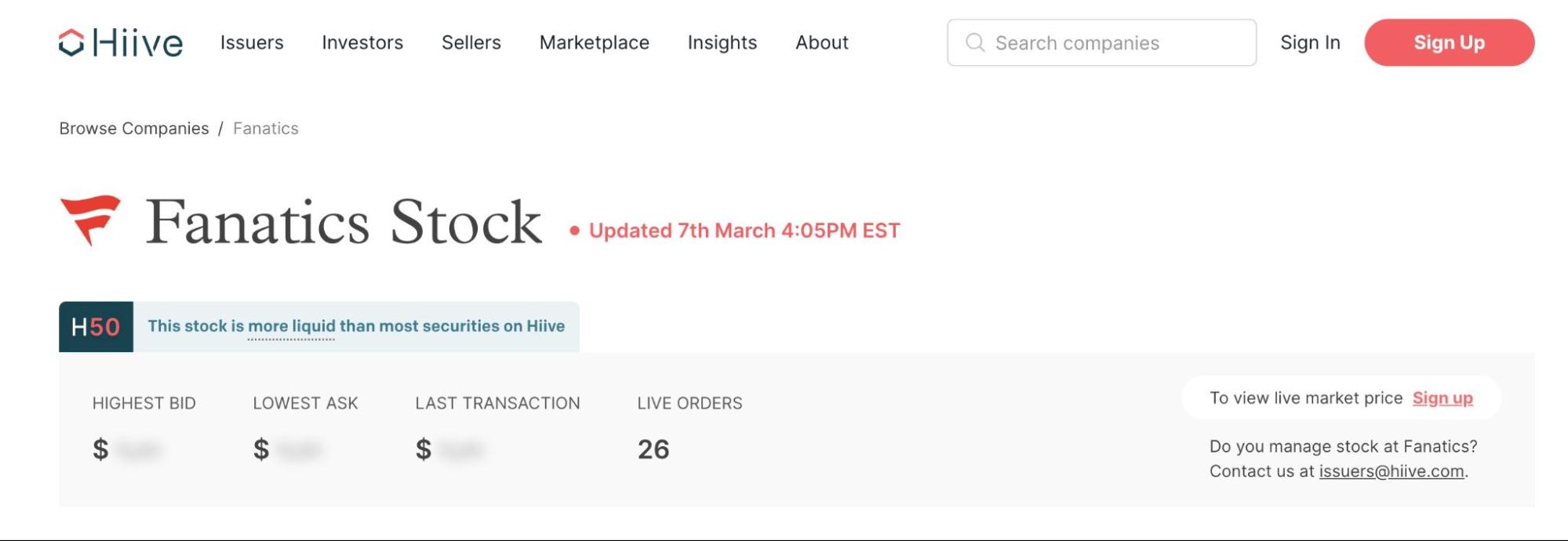 Fanatics Stock