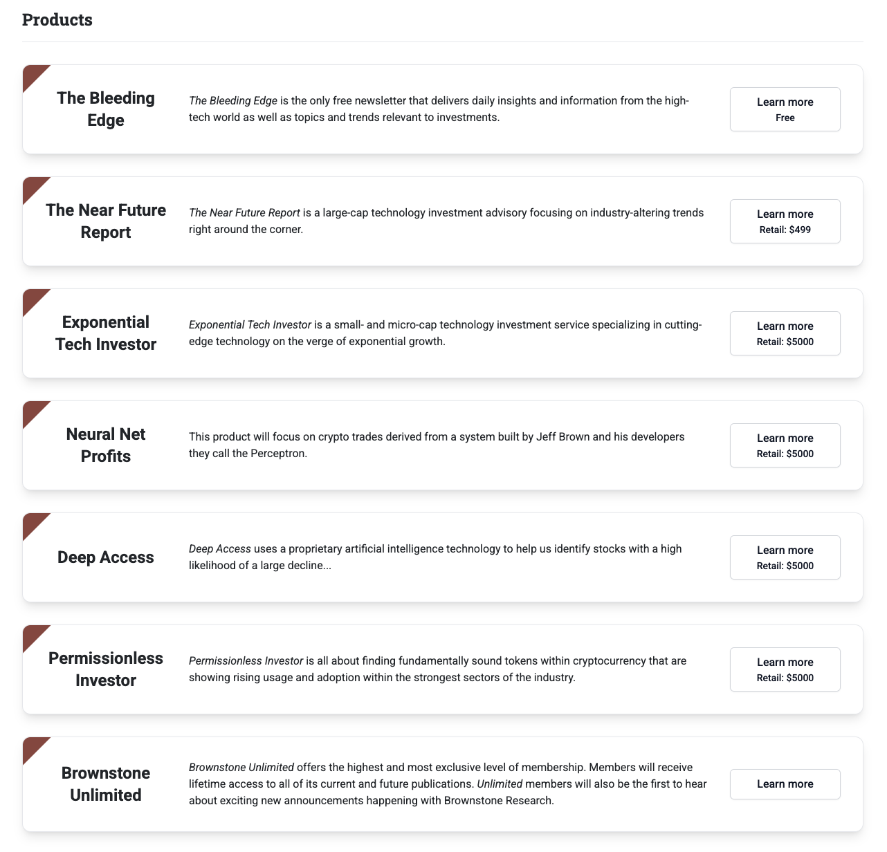 Brownstone Research Services