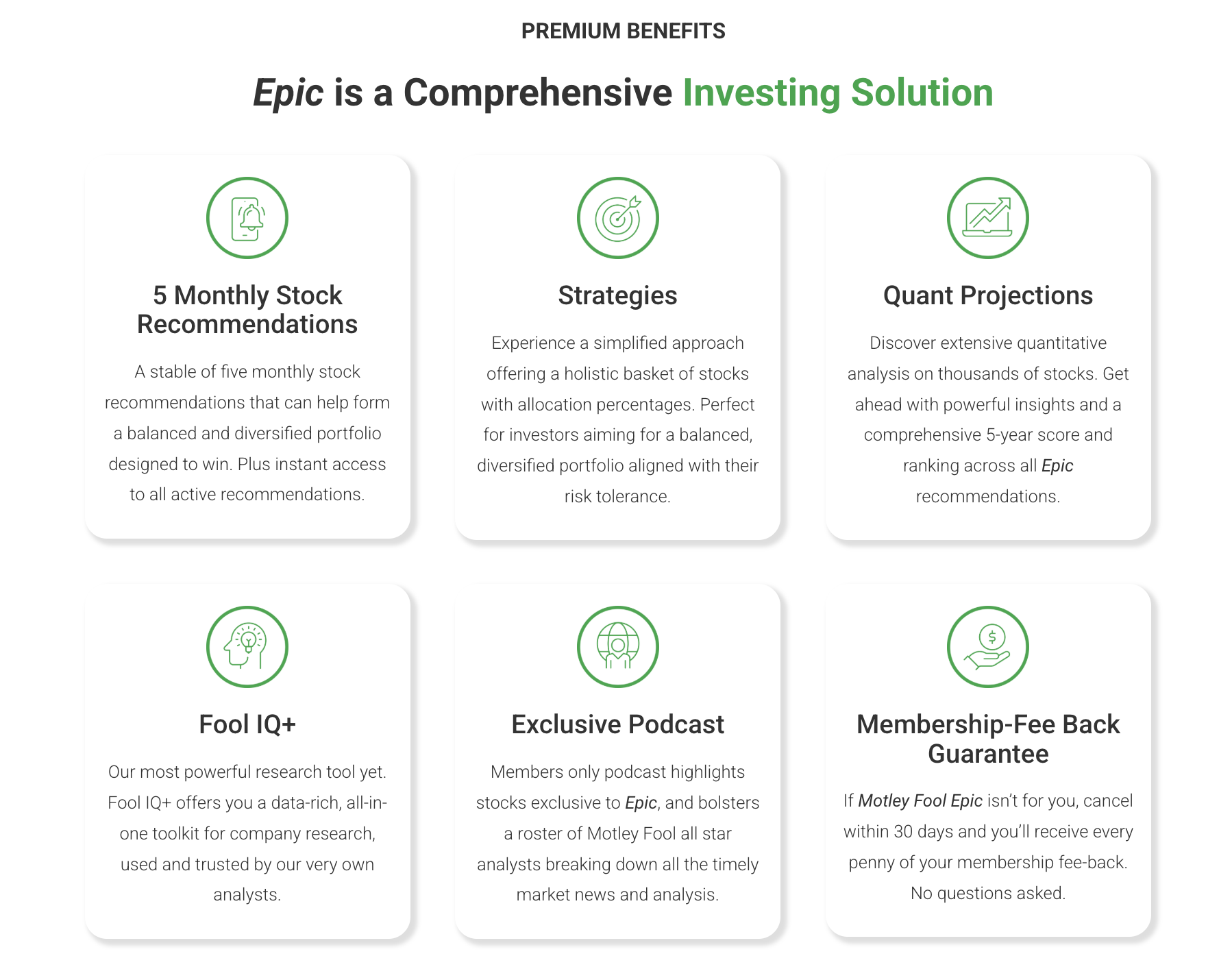 Epic Is a Comprehensive Investing Solution