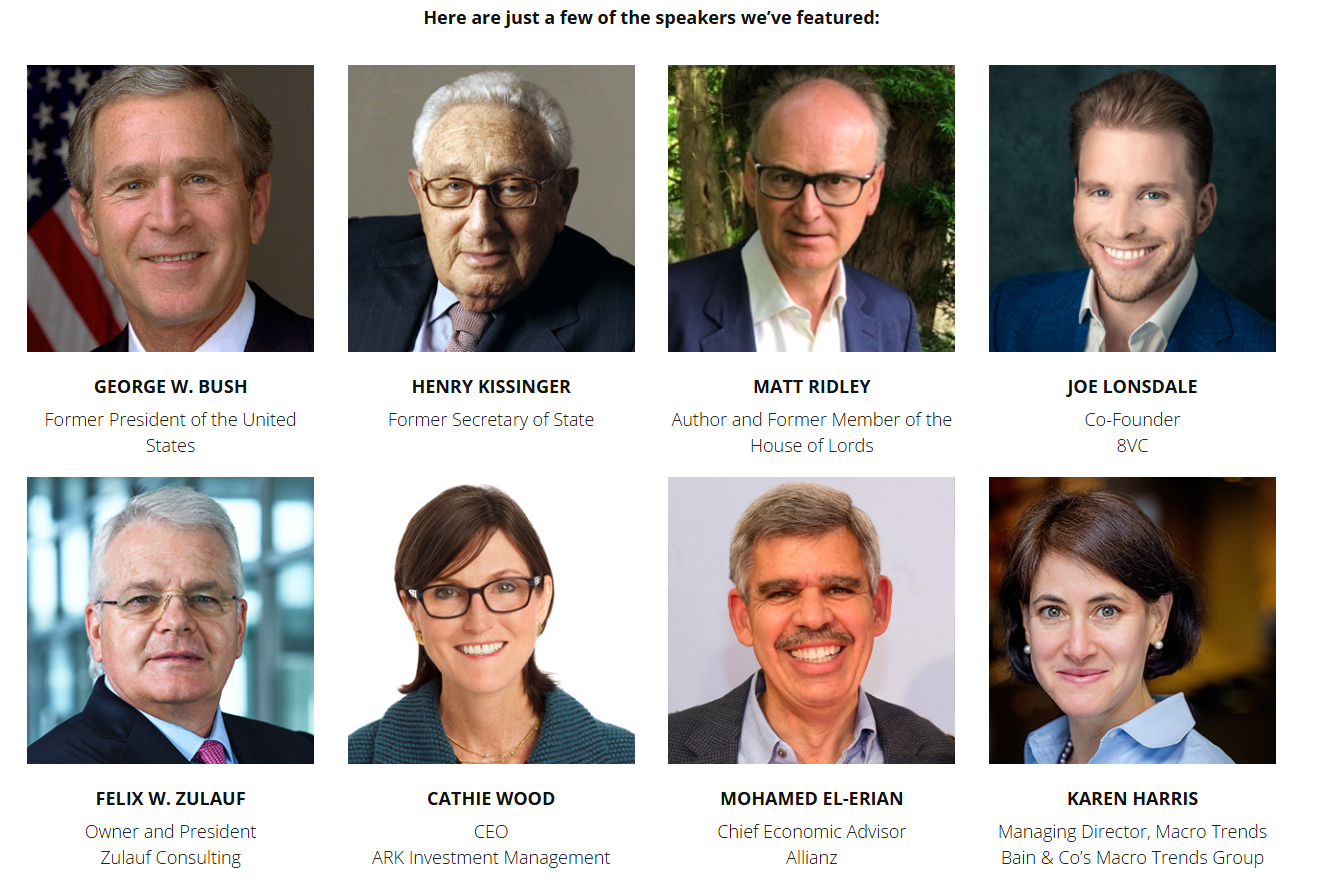 Here Are Just a Few of The Speakers We've Featured