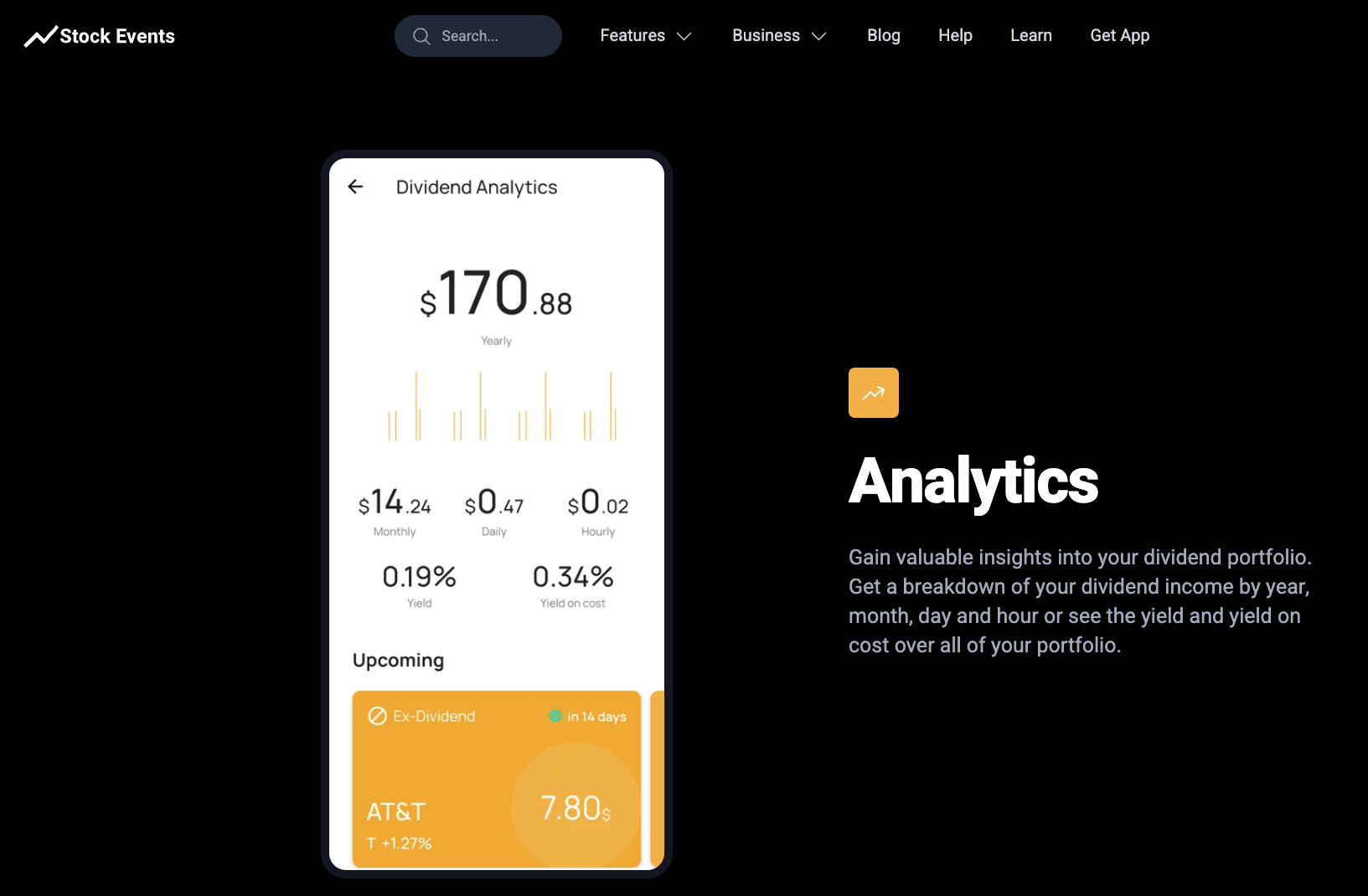 Stock Events - Best Mobile Dividend Tracker