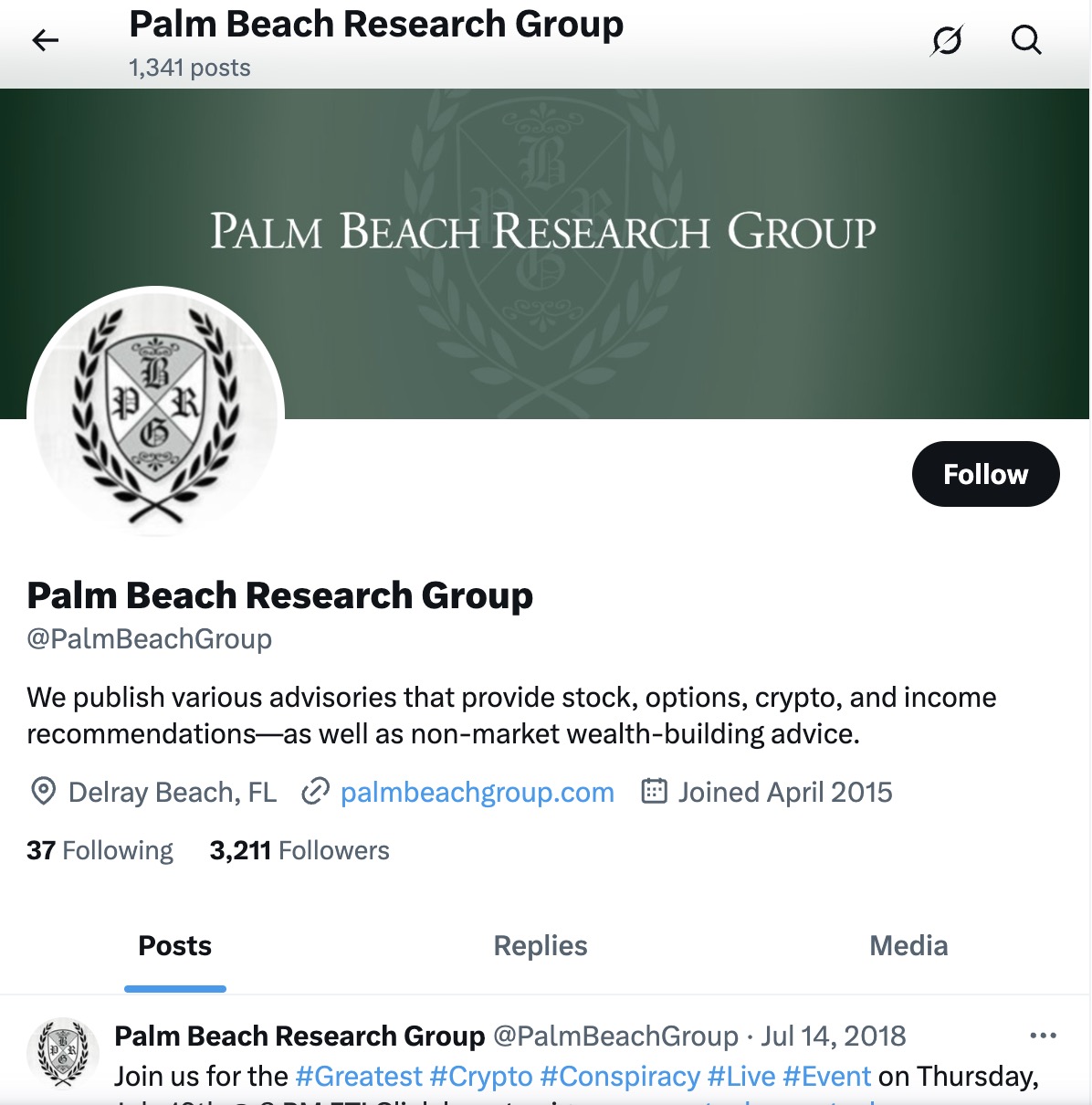 What Happened to Palm Beach Research Group