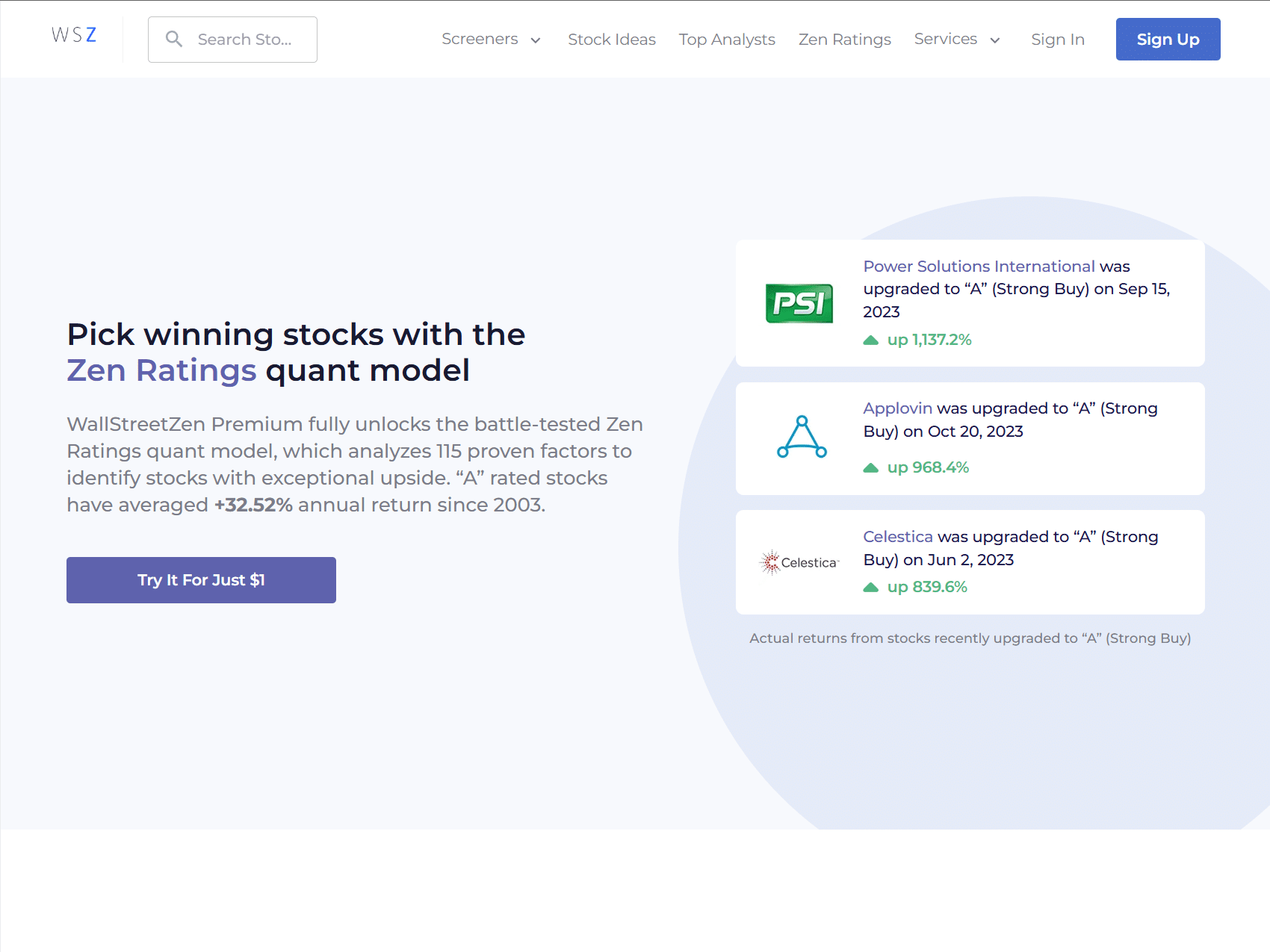 Pick Winning Stocks with the Zen Ratings Quant Model